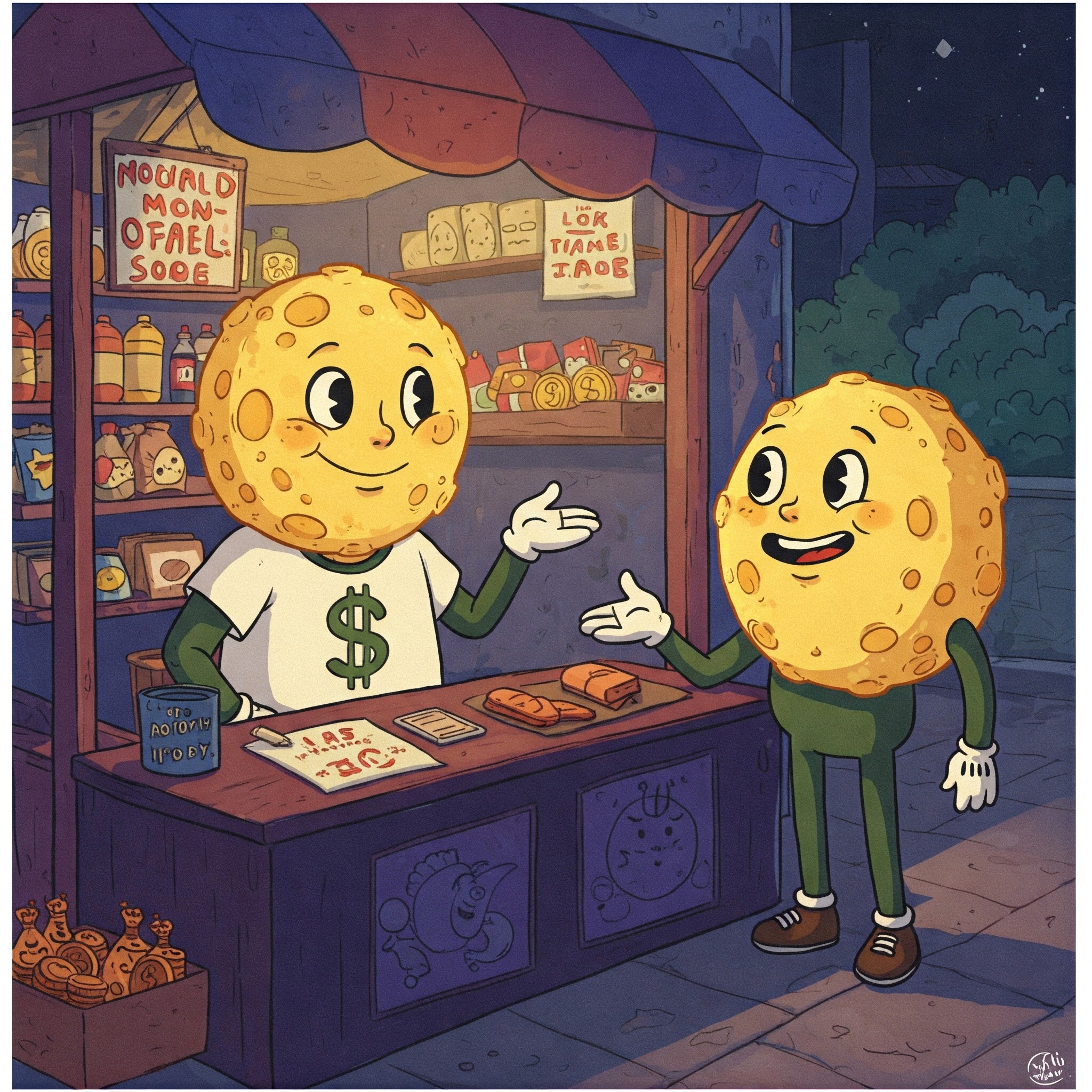 Ilustrasi AI memberikan ide bisnis kepada anak muda